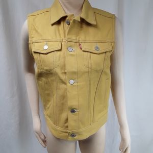 Levi's Mustard Yellow Denim Trucker Vest